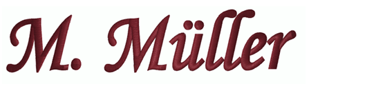 Calligraphic Serif M.Müller bordeaux-1981