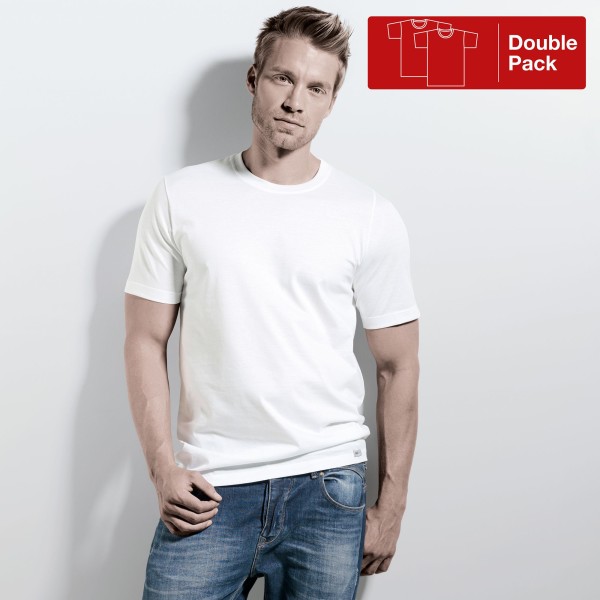 Shirt short sleeve, round-neck, double pack