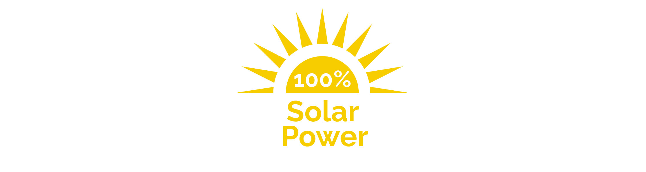 100% Solar Power genäht